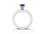 White gold Pear Cut Cut Channel Set Diamond Engagement Ring with Four-Prong Setting_3