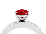 White gold Pear Cut Cut Channel Set Diamond Engagement Ring with Four-Prong Setting_4