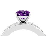 White gold Pear Cut Cut Channel Set Diamond Engagement Ring with Four-Prong Setting_4