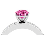 White gold Pear Cut Cut Channel Set Diamond Engagement Ring with Four-Prong Setting_4