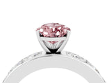 White gold Pear Cut Cut Channel Set Diamond Engagement Ring with Four-Prong Setting_4