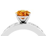 White gold Pear Cut Cut Channel Set Diamond Engagement Ring with Four-Prong Setting_4