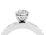 White gold Pear Cut Cut Channel Set Diamond Engagement Ring with Four-Prong Setting_4