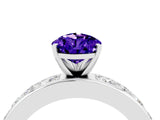White gold Pear Cut Cut Channel Set Diamond Engagement Ring with Four-Prong Setting_4