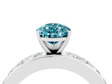 White gold Pear Cut Cut Channel Set Diamond Engagement Ring with Four-Prong Setting_4