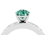 White gold Pear Cut Cut Channel Set Diamond Engagement Ring with Four-Prong Setting_4
