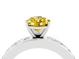 White gold Pear Cut Cut Channel Set Diamond Engagement Ring with Four-Prong Setting_4