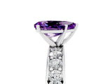 White gold Pear Cut Cut Channel Set Diamond Engagement Ring with Four-Prong Setting_5