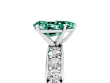 White gold Pear Cut Cut Channel Set Diamond Engagement Ring with Four-Prong Setting_5