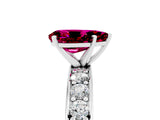 White gold Pear Cut Cut Channel Set Diamond Engagement Ring with Four-Prong Setting_5