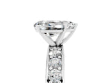 White gold Pear Cut Cut Channel Set Diamond Engagement Ring with Four-Prong Setting_5