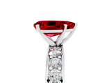 White gold Pear Cut Cut Channel Set Diamond Engagement Ring with Four-Prong Setting_5