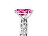 White gold Pear Cut Cut Channel Set Diamond Engagement Ring with Four-Prong Setting_5