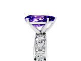 White gold Pear Cut Cut Channel Set Diamond Engagement Ring with Four-Prong Setting_5