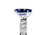 White gold Pear Cut Cut Channel Set Diamond Engagement Ring with Four-Prong Setting_5