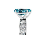 White gold Pear Cut Cut Channel Set Diamond Engagement Ring with Four-Prong Setting_5