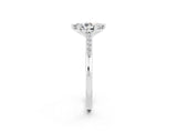 White gold Pear Cut Cut Channel Set Solitaire Engagement Ring with Four-Prong Setting_2