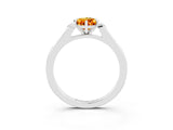 White gold Pear Cut Cut Channel Set Solitaire Engagement Ring with Four-Prong Setting_3