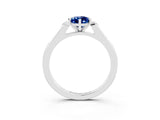 White gold Pear Cut Cut Channel Set Solitaire Engagement Ring with Four-Prong Setting_3