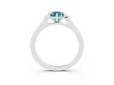 White gold Pear Cut Cut Channel Set Solitaire Engagement Ring with Four-Prong Setting_3