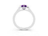 White gold Pear Cut Cut Channel Set Solitaire Engagement Ring with Four-Prong Setting_3