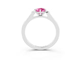 White gold Pear Cut Cut Channel Set Solitaire Engagement Ring with Four-Prong Setting_3