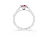 White gold Pear Cut Cut Channel Set Solitaire Engagement Ring with Four-Prong Setting_3