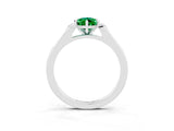 White gold Pear Cut Cut Channel Set Solitaire Engagement Ring with Four-Prong Setting_3