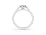 White gold Pear Cut Cut Channel Set Solitaire Engagement Ring with Four-Prong Setting_3