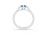 White gold Pear Cut Cut Channel Set Solitaire Engagement Ring with Four-Prong Setting_3