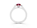 White gold Pear Cut Cut Channel Set Solitaire Engagement Ring with Four-Prong Setting_3