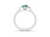 White gold Pear Cut Cut Channel Set Solitaire Engagement Ring with Four-Prong Setting_3