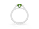 White gold Pear Cut Cut Channel Set Solitaire Engagement Ring with Four-Prong Setting_3