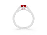 White gold Pear Cut Cut Channel Set Solitaire Engagement Ring with Four-Prong Setting_3