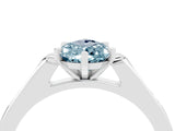 White gold Pear Cut Cut Channel Set Solitaire Engagement Ring with Four-Prong Setting_4