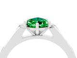 White gold Pear Cut Cut Channel Set Solitaire Engagement Ring with Four-Prong Setting_4