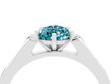 White gold Pear Cut Cut Channel Set Solitaire Engagement Ring with Four-Prong Setting_4