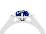 White gold Pear Cut Cut Channel Set Solitaire Engagement Ring with Four-Prong Setting_4