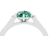 White gold Pear Cut Cut Channel Set Solitaire Engagement Ring with Four-Prong Setting_4