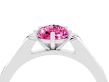 White gold Pear Cut Cut Channel Set Solitaire Engagement Ring with Four-Prong Setting_4