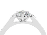 White gold Pear Cut Cut Channel Set Solitaire Engagement Ring with Four-Prong Setting_4