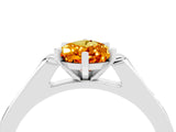 White gold Pear Cut Cut Channel Set Solitaire Engagement Ring with Four-Prong Setting_4