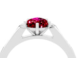 White gold Pear Cut Cut Channel Set Solitaire Engagement Ring with Four-Prong Setting_4