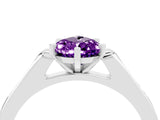 White gold Pear Cut Cut Channel Set Solitaire Engagement Ring with Four-Prong Setting_4