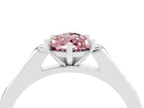 White gold Pear Cut Cut Channel Set Solitaire Engagement Ring with Four-Prong Setting_4