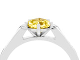 White gold Pear Cut Cut Channel Set Solitaire Engagement Ring with Four-Prong Setting_4