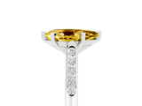 White gold Pear Cut Cut Channel Set Solitaire Engagement Ring with Four-Prong Setting_5