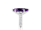 White gold Pear Cut Cut Channel Set Solitaire Engagement Ring with Four-Prong Setting_5