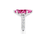 White gold Pear Cut Cut Channel Set Solitaire Engagement Ring with Four-Prong Setting_5