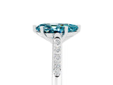 White gold Pear Cut Cut Channel Set Solitaire Engagement Ring with Four-Prong Setting_5